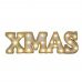 Χριστουγεννιάτικη Διακοσμητική Ξύλινη Επιγραφή "XMAS", με 23 LED (46cm)